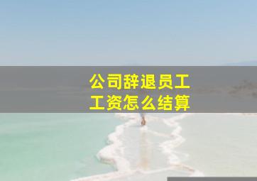 公司辞退员工工资怎么结算