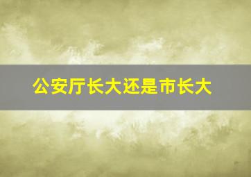 公安厅长大还是市长大