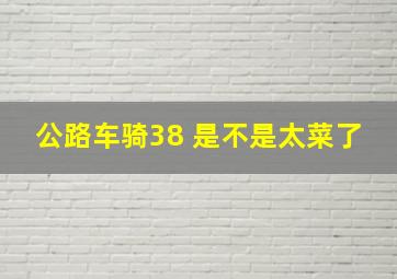 公路车骑38 是不是太菜了