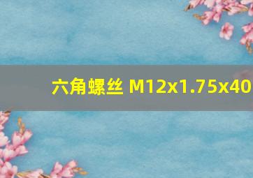 六角螺丝 M12x1.75x40