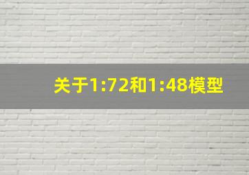 关于1:72和1:48模型