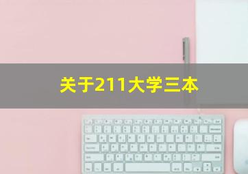 关于211大学三本