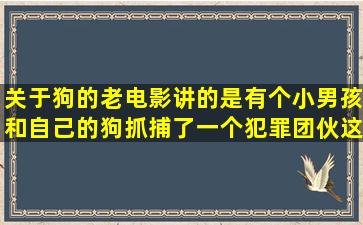 关于狗的老电影,讲的是有个小男孩和自己的狗抓捕了一个犯罪团伙,这...