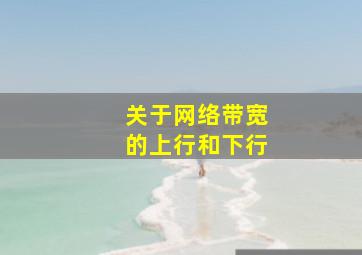 关于网络带宽的上行和下行