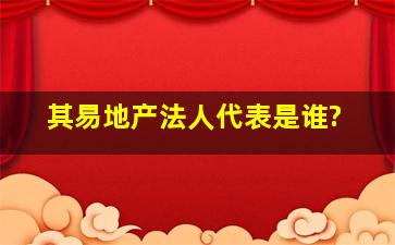 其易地产法人代表是谁?