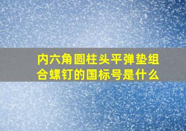 内六角圆柱头平弹垫组合螺钉的国标号是什么(