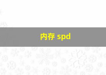 内存 spd