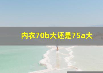 内衣70b大还是75a大