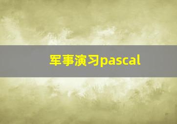 军事演习pascal