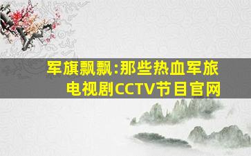 军旗飘飘:那些热血军旅电视剧CCTV节目官网