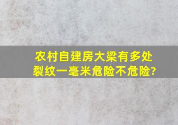 农村自建房大梁有多处裂纹,一毫米危险不危险?