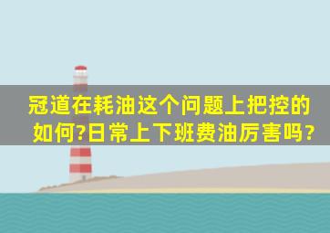 冠道在耗油这个问题上把控的如何?日常上下班费油厉害吗?