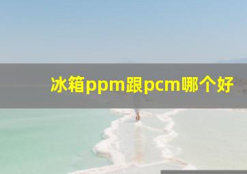 冰箱ppm跟pcm哪个好