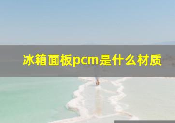 冰箱面板pcm是什么材质