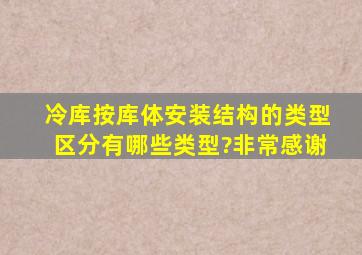 冷库按库体安装结构的类型区分,有哪些类型?非常感谢