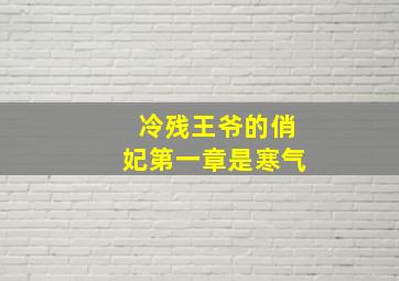 冷残王爷的俏妃第一章是寒气