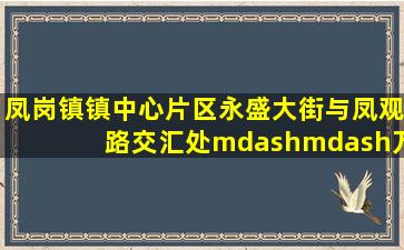 凤岗镇镇中心片区,永盛大街与凤观路交汇处——万科四季花城