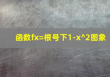 函数f(x)=根号下1-x^2图象