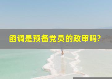 函调是预备党员的政审吗?