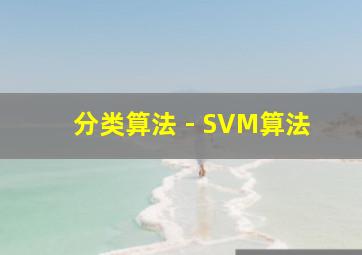 分类算法 - SVM算法