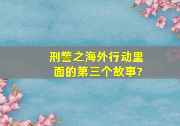 刑警之海外行动里面的第三个故事?