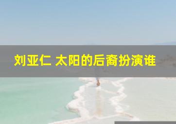 刘亚仁 太阳的后裔扮演谁