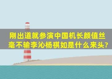 刚出道就参演《中国机长》,颜值丝毫不输李沁,杨祺如是什么来头?