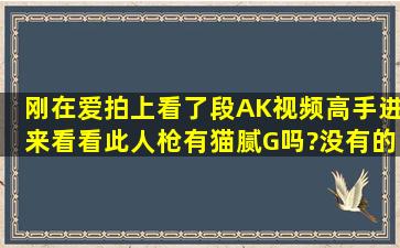 刚在爱拍上看了段AK视频,高手进来看看此人枪有猫腻(G)吗?没有的话...