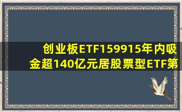 创业板ETF(159915)年内吸金超140亿元,居股票型ETF第一震荡