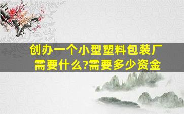 创办一个小型塑料包装厂需要什么?需要多少资金