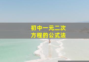 初中一元二次方程的公式法