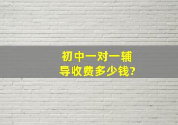 初中一对一辅导收费多少钱?