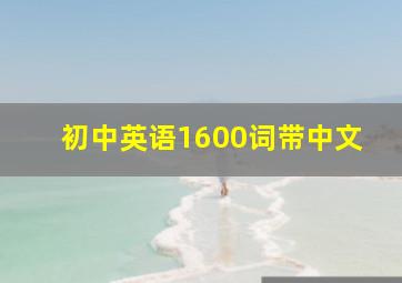 初中英语1600词(带中文)