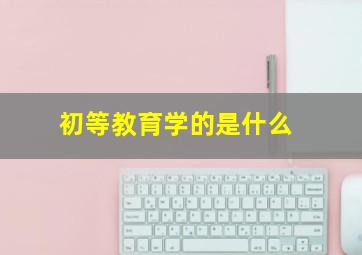 初等教育学的是什么