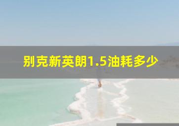 别克新英朗1.5油耗多少