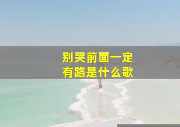 别哭前面一定有路是什么歌