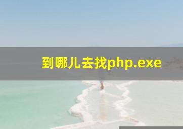 到哪儿去找php.exe