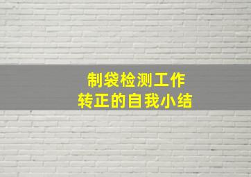 制袋检测工作转正的自我小结