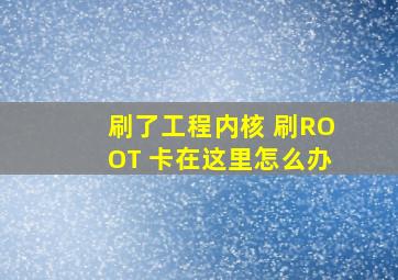 刷了工程内核 刷ROOT 卡在这里怎么办