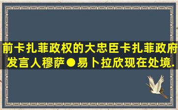 前卡扎菲政权的大忠臣、卡扎菲政府发言人穆萨●易卜拉欣现在处境...