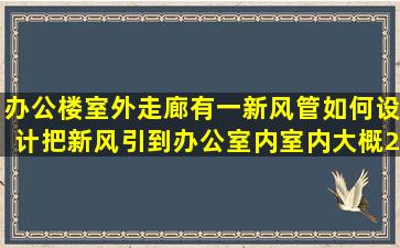 办公楼,室外走廊有一新风管,如何设计把新风引到办公室内,室内大概20...