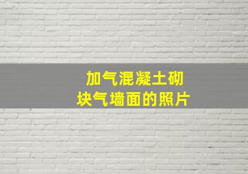 加气混凝土砌块气墙面的照片