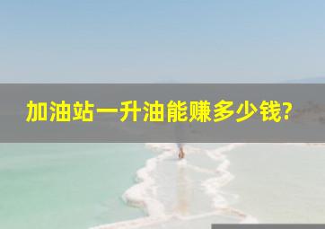 加油站一升油能赚多少钱?