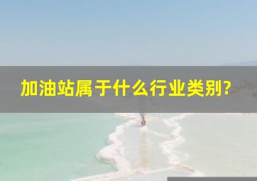 加油站属于什么行业类别?