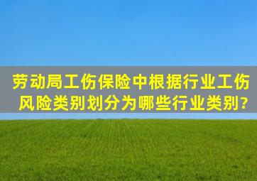 劳动局工伤保险中根据行业工伤风险类别划分为哪些行业类别?