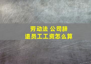 劳动法 公司辞退员工工资怎么算