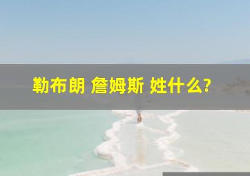 勒布朗 詹姆斯 姓什么?