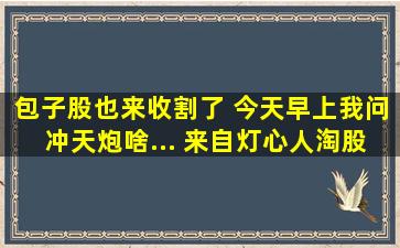 包子股也来收割了 今天早上我问冲天炮啥,... 来自灯心人淘股吧...