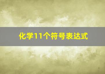 化学11个符号表达式