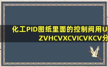 化工PID图纸里面的控制阀,用UZV、HCV、XCV、ICV、KCV分别代表...